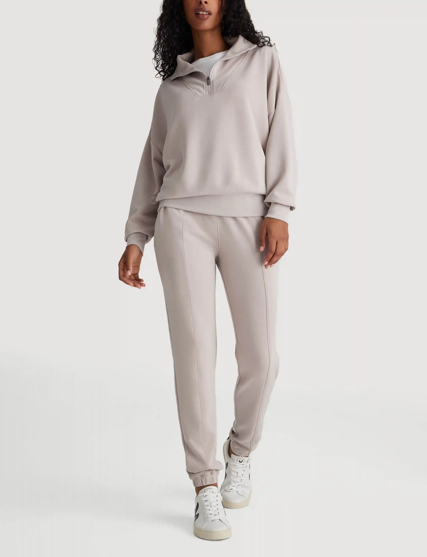Women's Luxe Traveler Knit Quarter Zip & Jogger Set