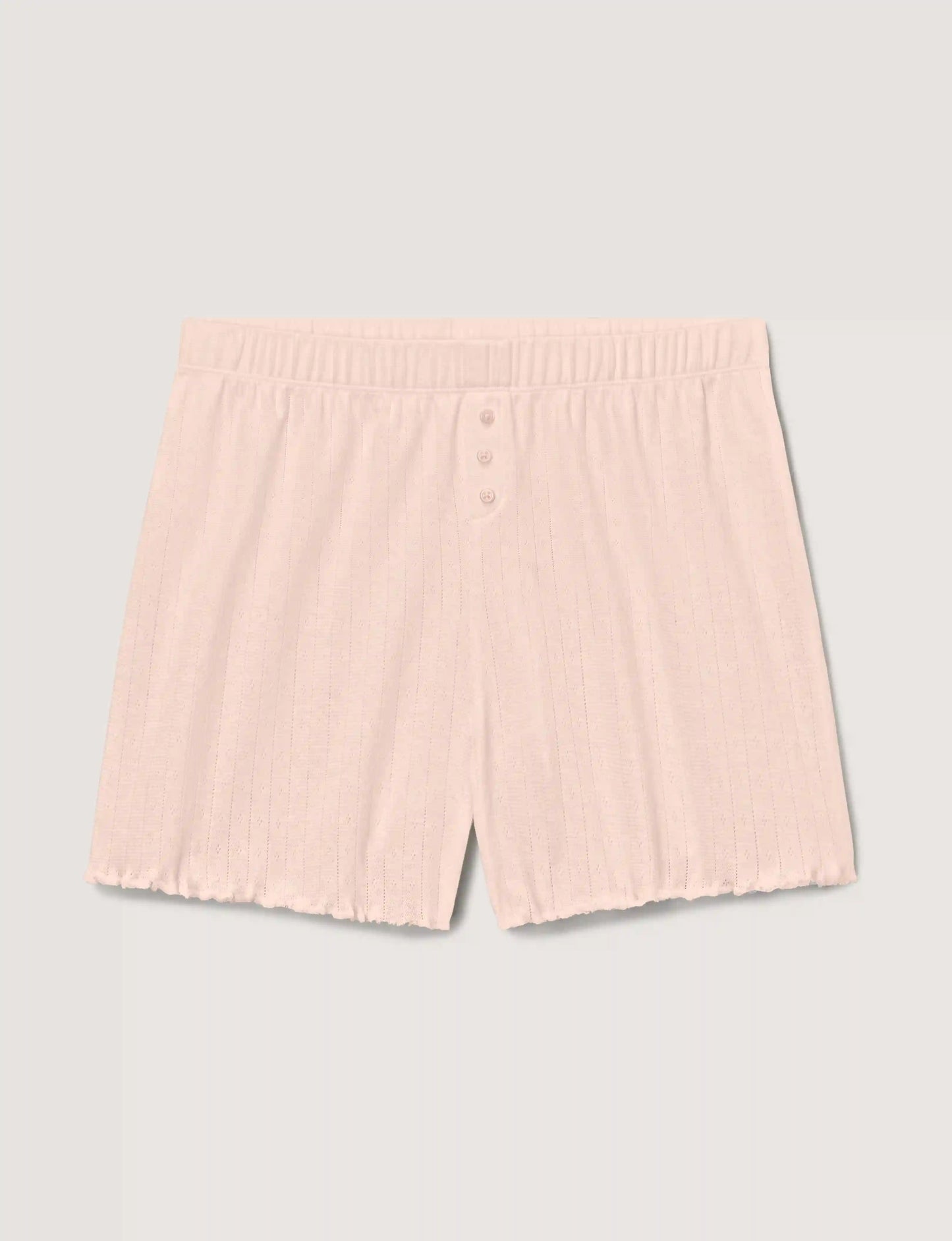 Women's Cotton Pointelle Rib Sleep Short