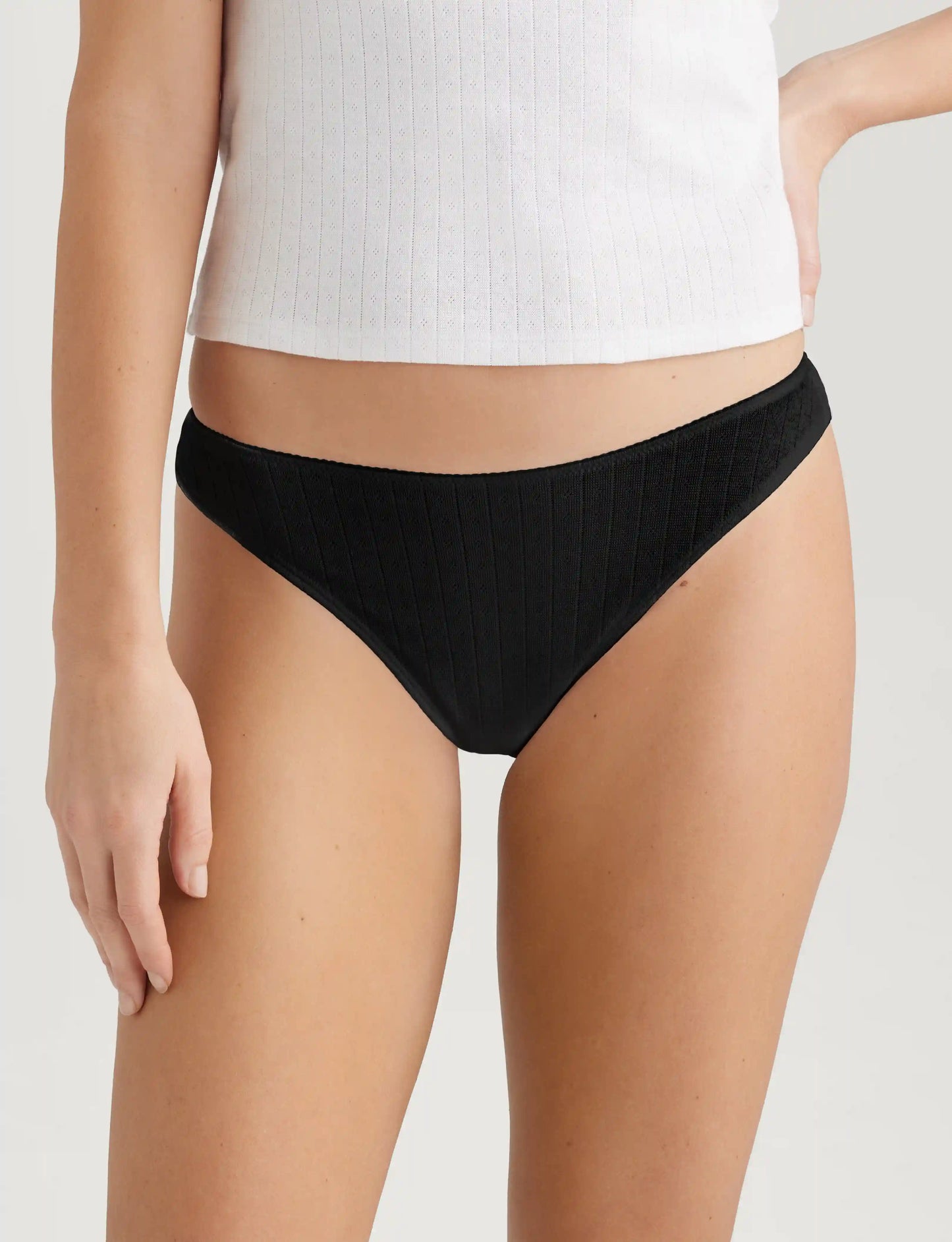Women's Cotton Pointelle Thong