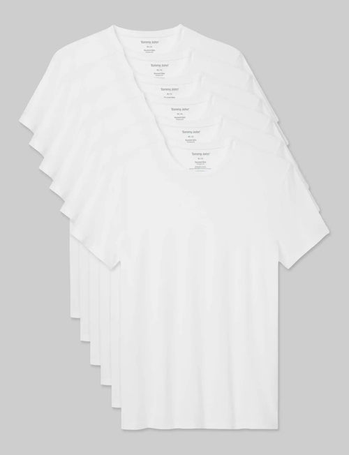 Second Skin Crew Neck Modern Fit Undershirt (6-Pack)