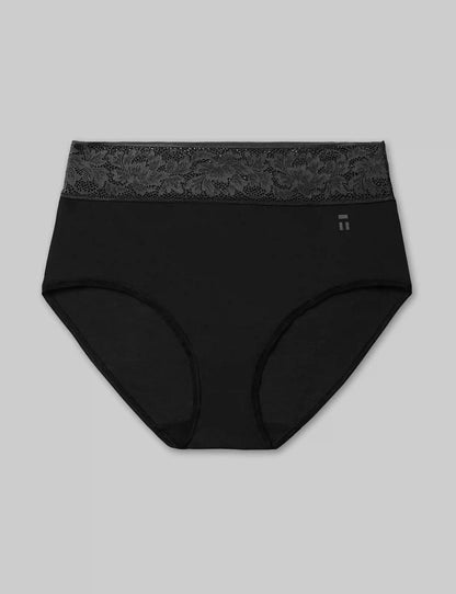 Women's Second Skin High Rise Brief, Lace Waist