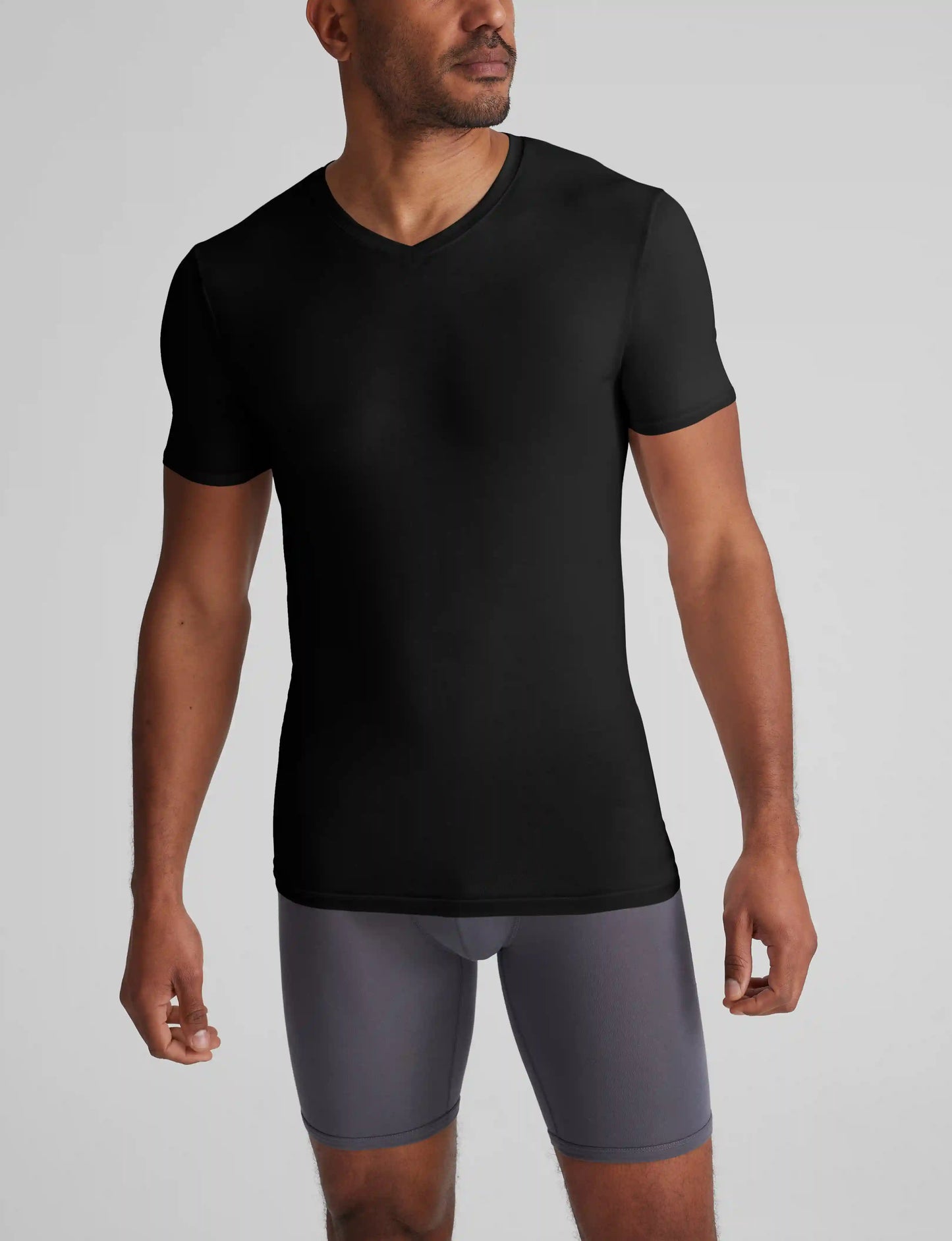 Cool Cotton High V-Neck Stay-Tucked Undershirt (3-Pack)