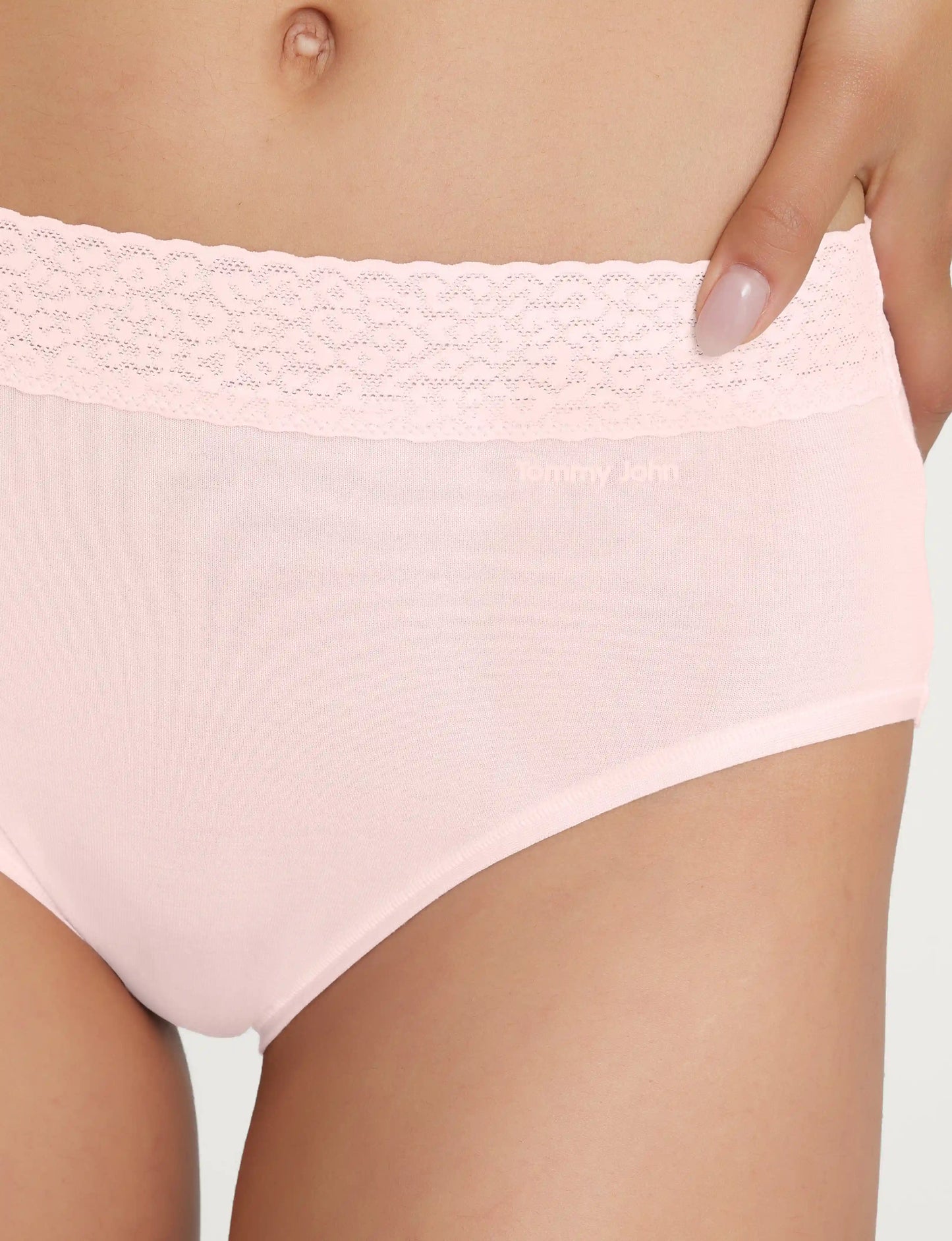 Women's Second Skin High Rise Brief, Lace Waist