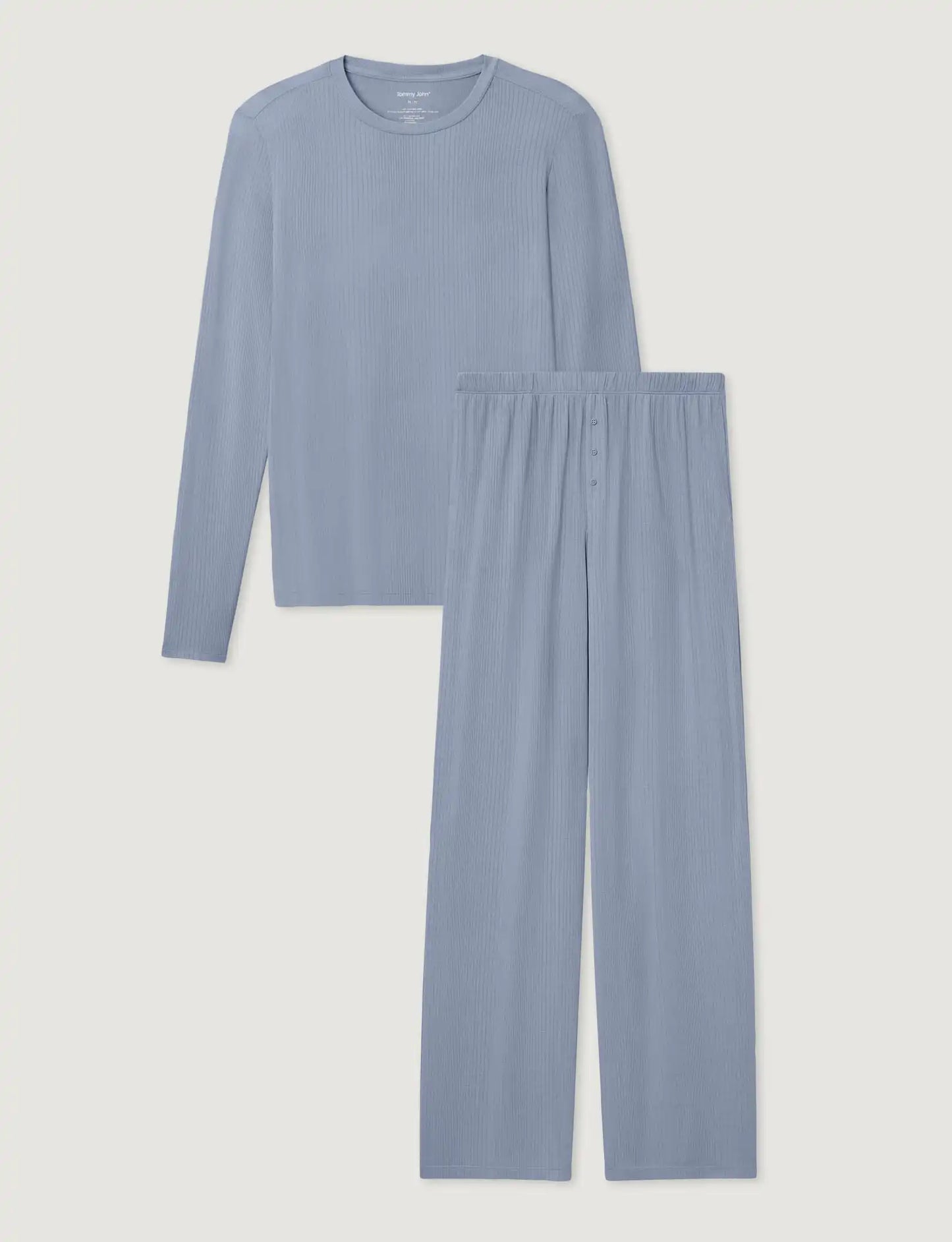 Women's Second Skin Luxe Rib Long Sleeve Crew Neck & Pant Set
