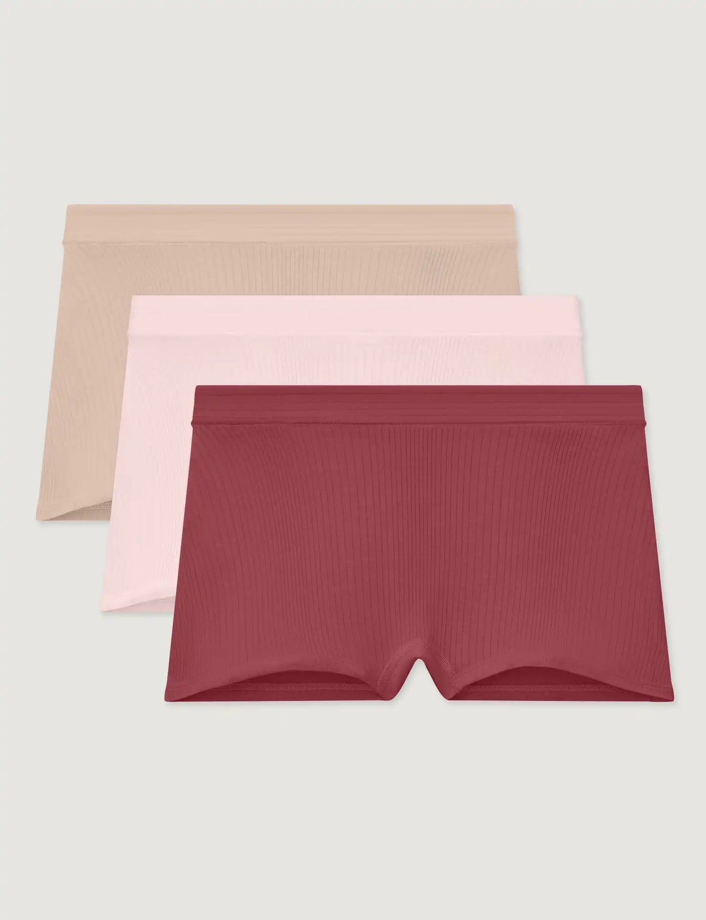 Women's Second Skin Luxe Rib Boyshort (3-Pack)