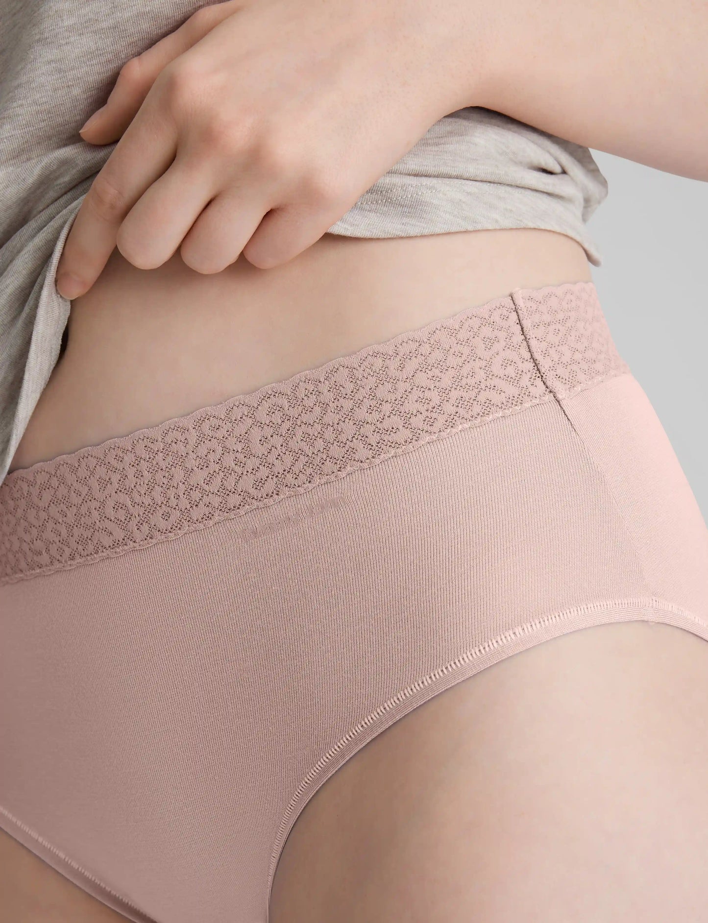 Women's Second Skin High Rise Brief, Lace Waist