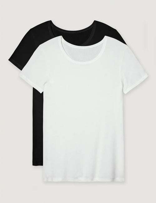Women's Micro Rib Cap Sleeve Tee (2-Pack)
