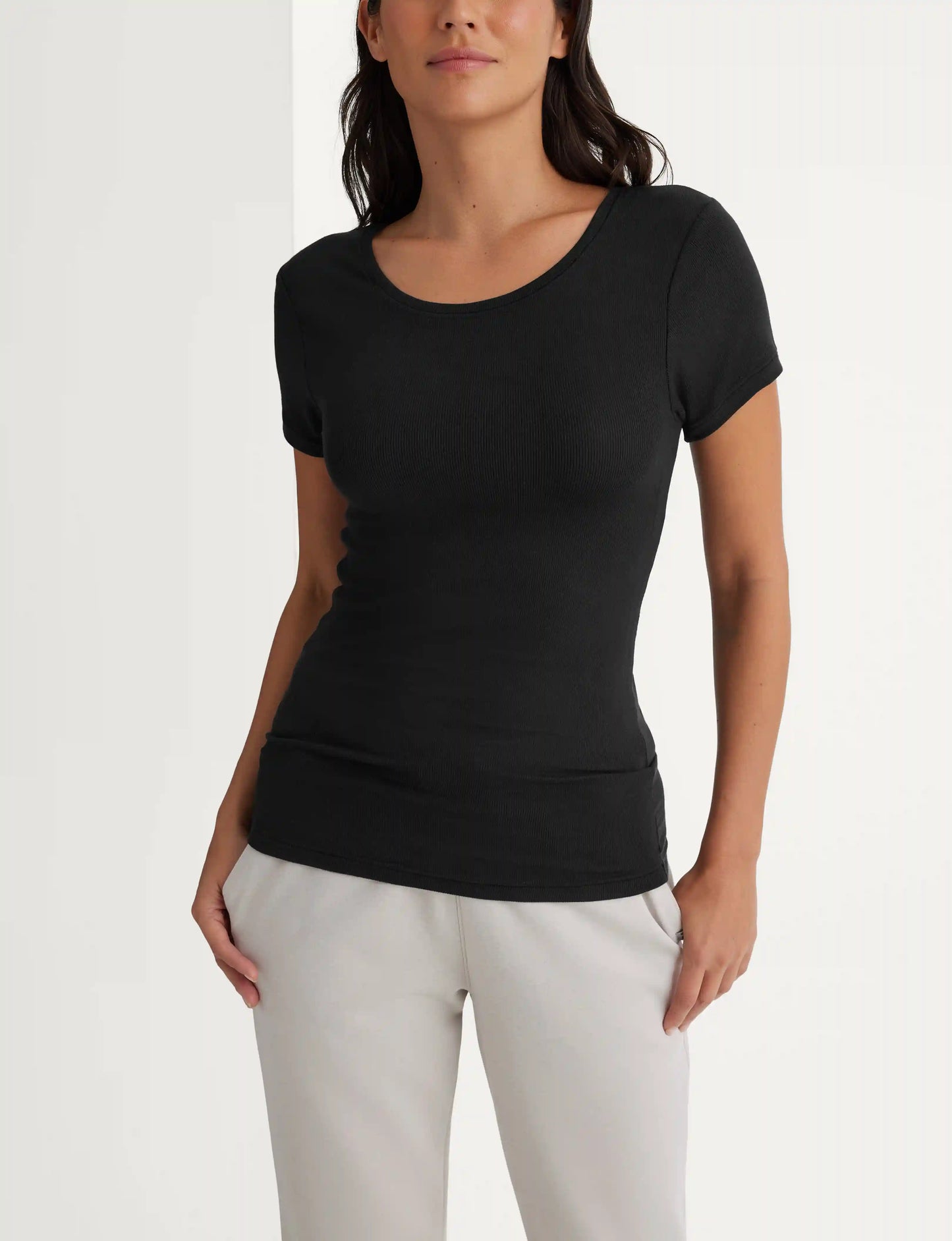 Women's Micro Rib Cap Sleeve Tee