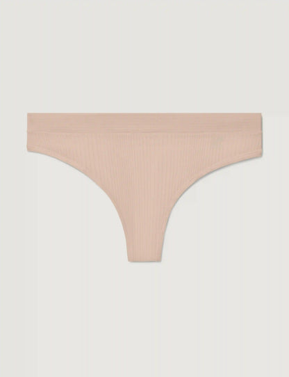 Women's Second Skin Luxe Rib Thong