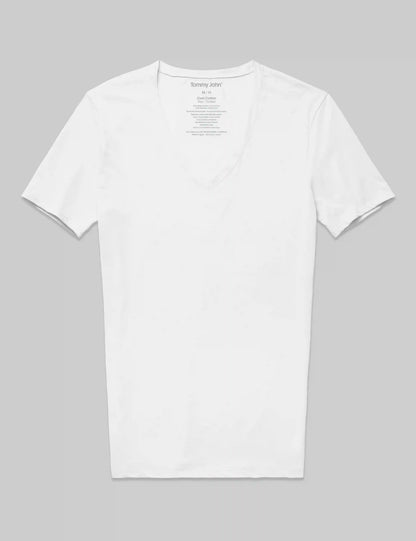 Cool Cotton Deep V-Neck Stay-Tucked Undershirt