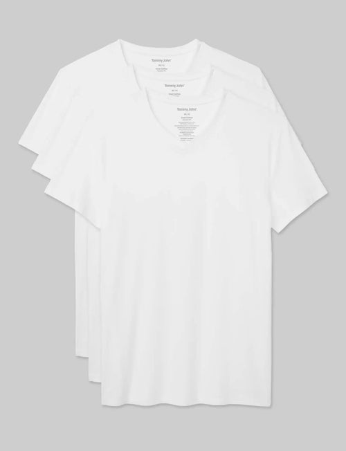 Cool Cotton High V-Neck Modern Fit Undershirt (3-Pack)