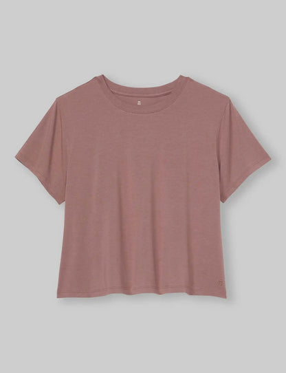 Women's Second Skin Not-Too-Cropped Crew Neck Tee