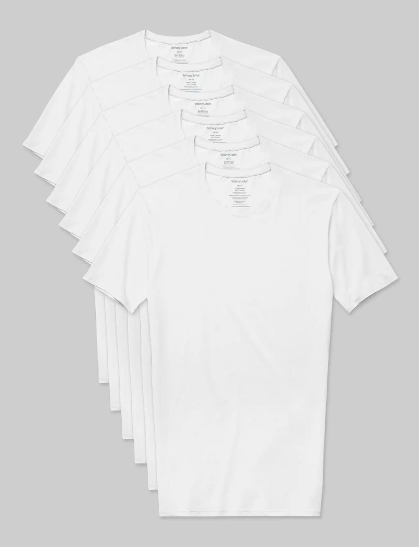 Cool Cotton Crew Neck Stay-Tucked Undershirt (6-Pack)