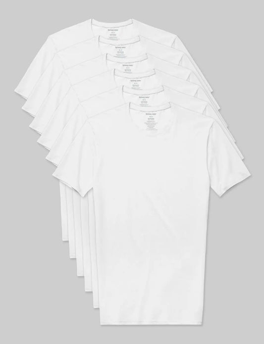 Cool Cotton Crew Neck Stay-Tucked Undershirt (6-Pack)