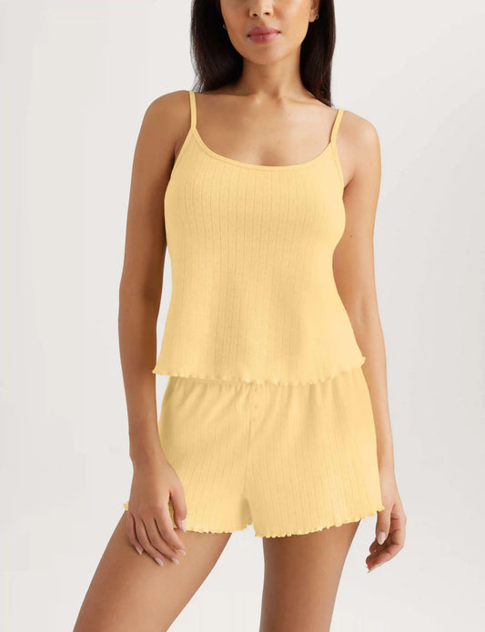 Women's Cotton Pointelle Rib Camisole