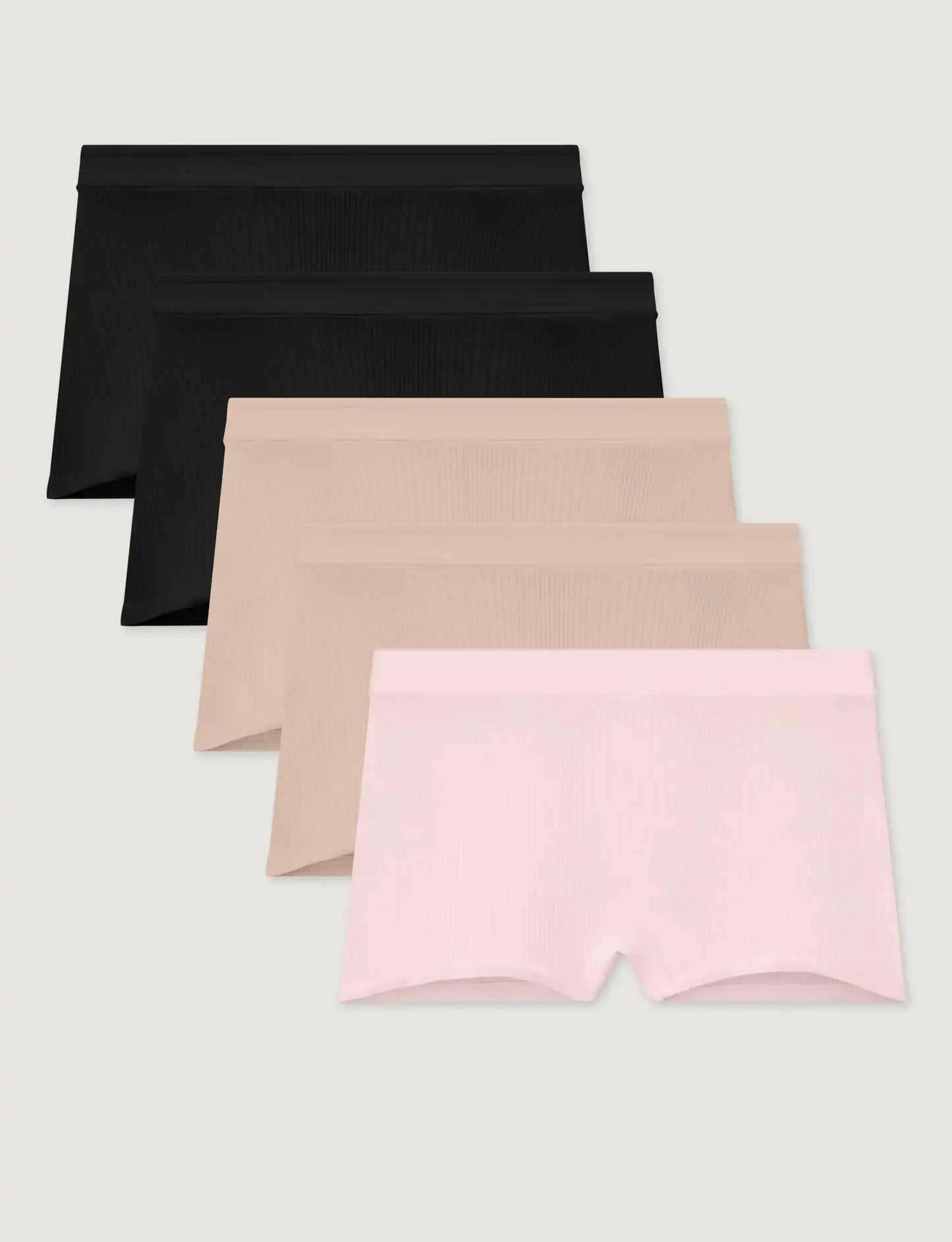 Women's Second Skin Luxe Rib Boyshort (5-Pack)