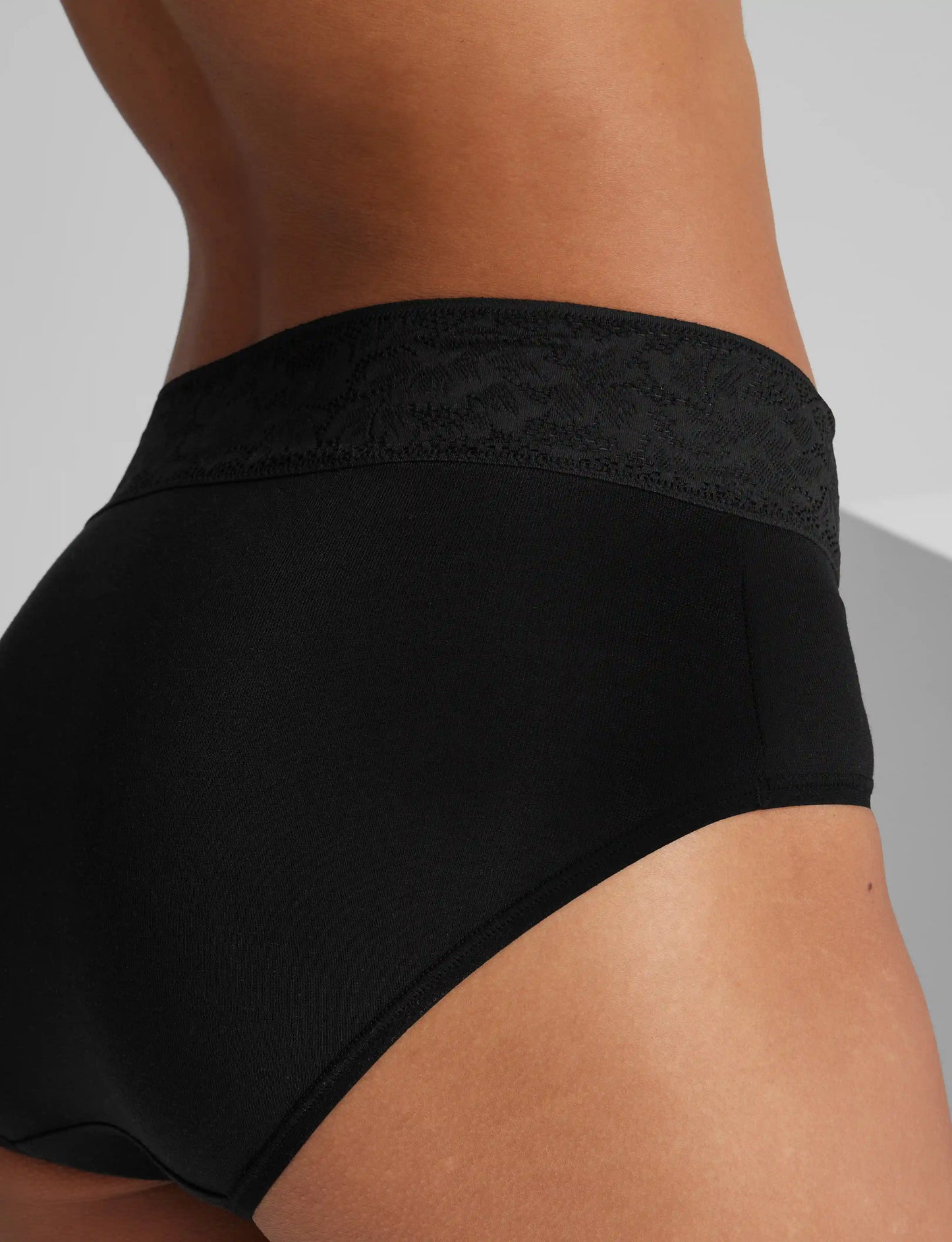 Women's Second Skin High Rise Brief, Lace Waist