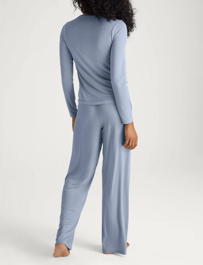 Women's Second Skin Luxe Rib Long Sleeve Crew Neck & Pant Set