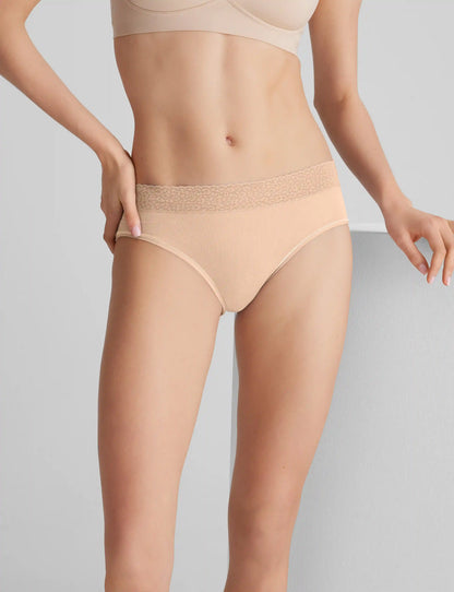 Women's Second Skin Brief, Lace Waist