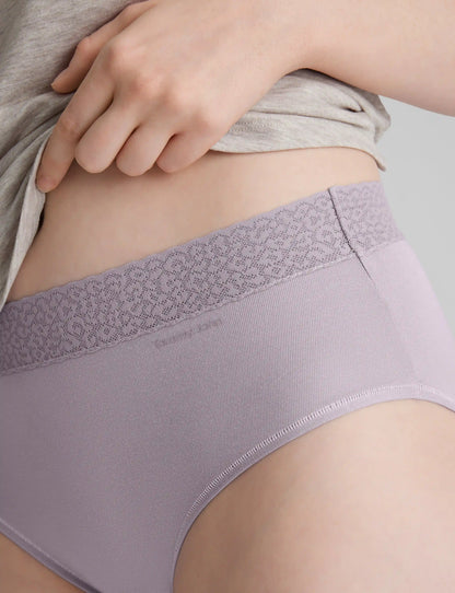 Women's Second Skin High Rise Brief, Lace Waist