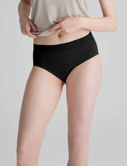 Women's Second Skin High Rise Brief, Lace Waist