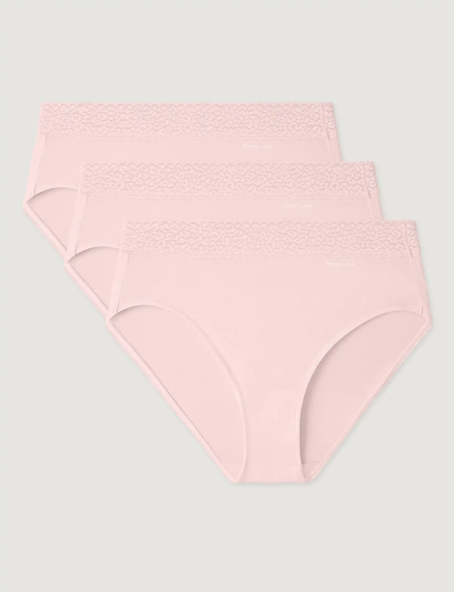 Women's Second Skin High-Rise Brief, Lace Waist (3-Pack)