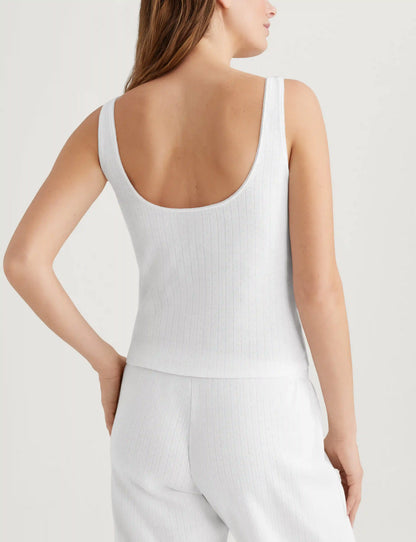 Women's Cotton Pointelle Rib Tank & Pant Set