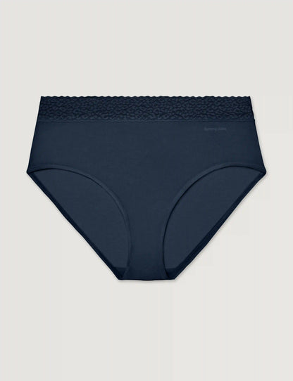Women's Second Skin High Rise Brief, Lace Waist