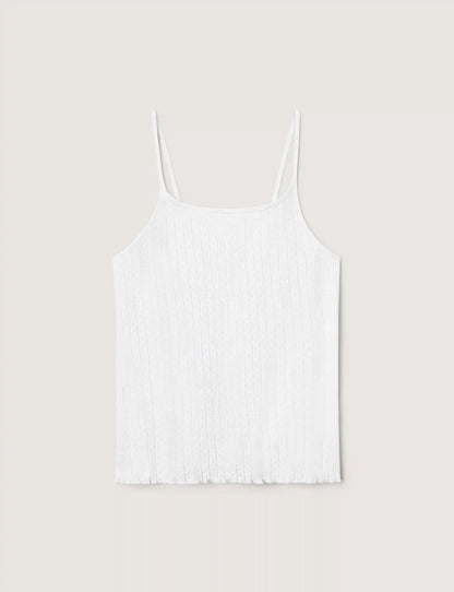 Women's Cotton Pointelle Rib Camisole