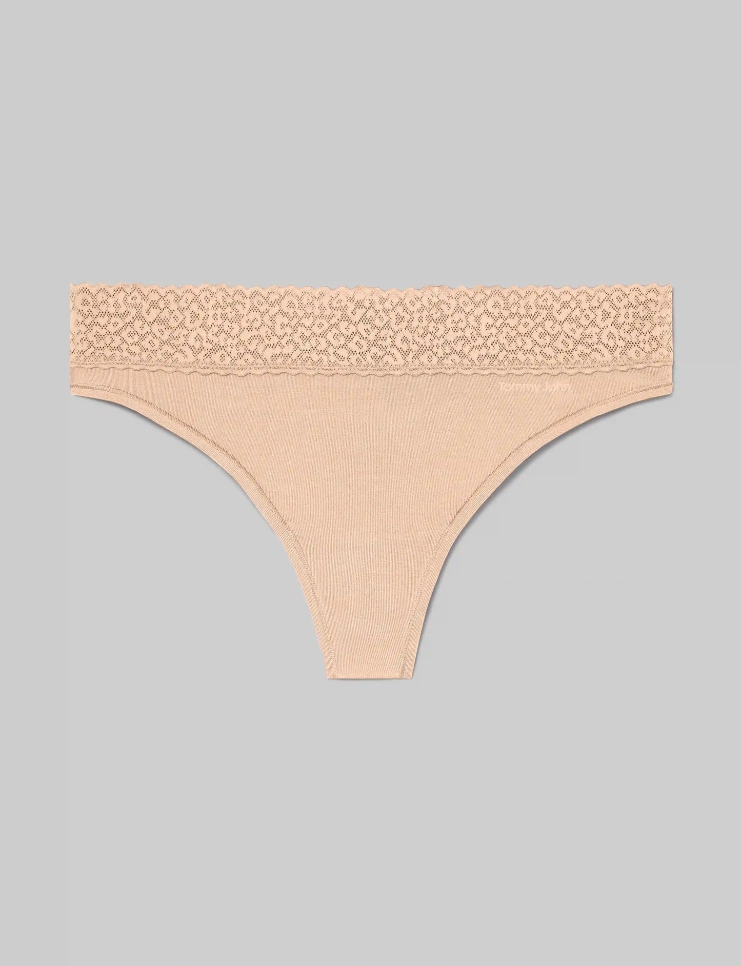 Women's Second Skin Thong, Lace Waist