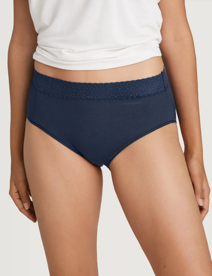 Women's Second Skin High Rise Brief, Lace Waist