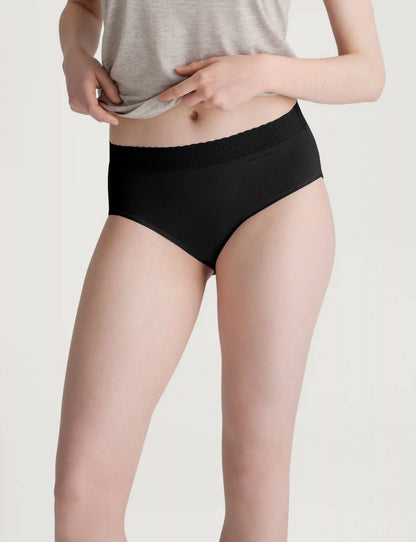 Women's Second Skin High-Rise Brief, Lace Waist (5-Pack)