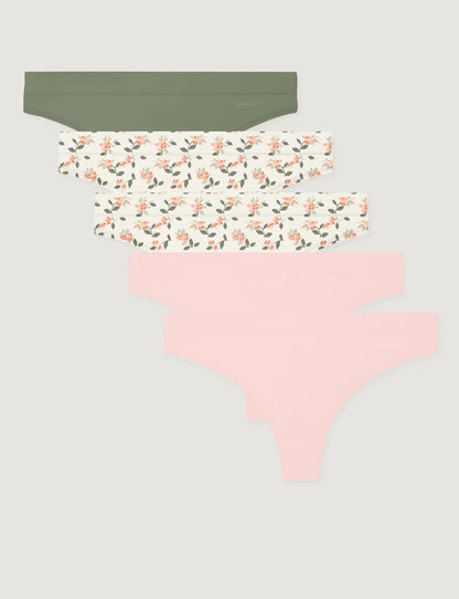 Women's Cool Cotton Thong (5-Pack)