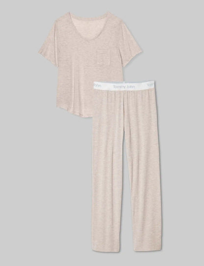 Women's Second Skin Sleep Pocket Tee & Pant Set