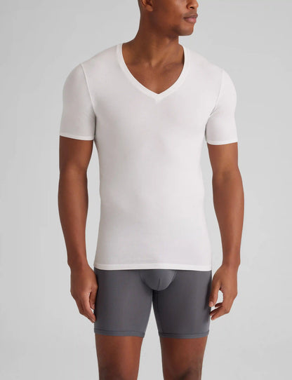 Cool Cotton Deep V-Neck Stay-Tucked Undershirt (3-Pack)