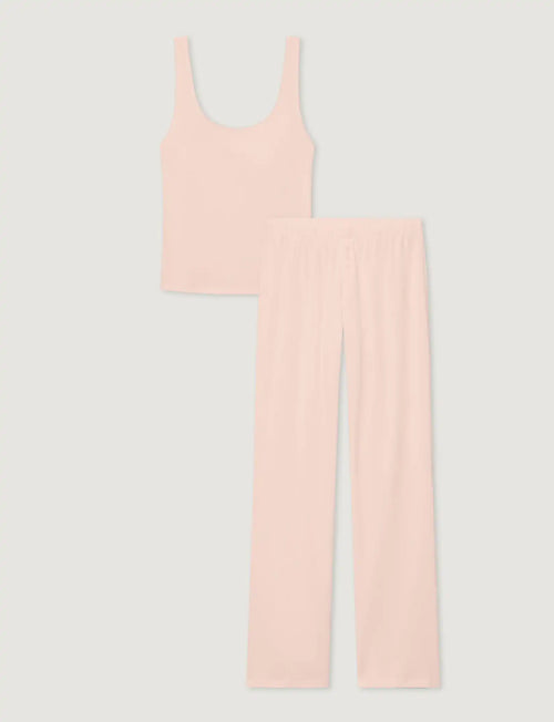 Women's Cotton Pointelle Rib Tank & Pant Set