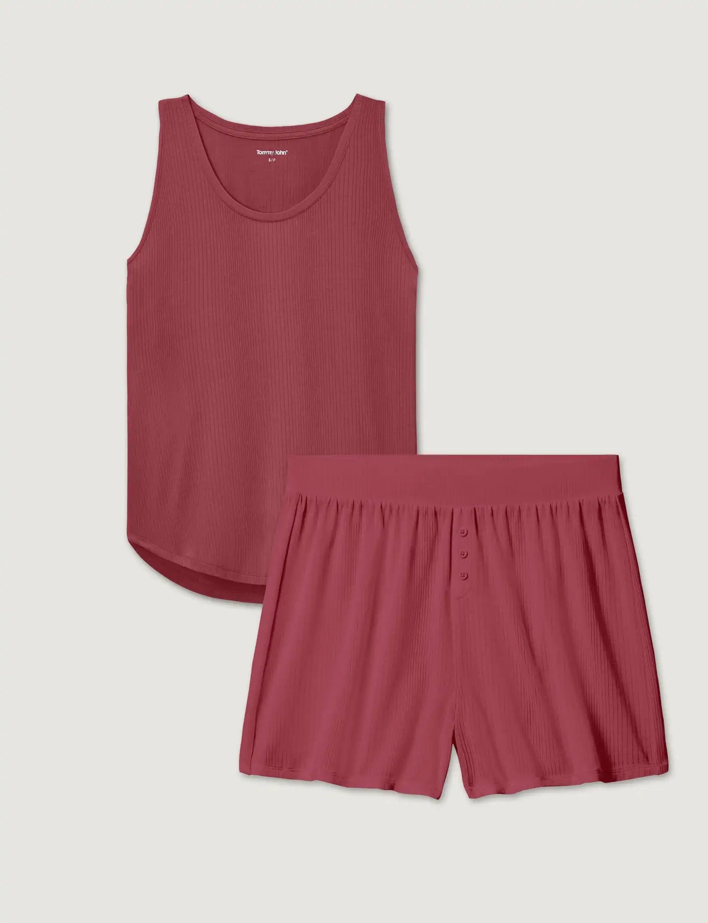 Women's Second Skin Luxe Rib Sleep Tank & Short Set