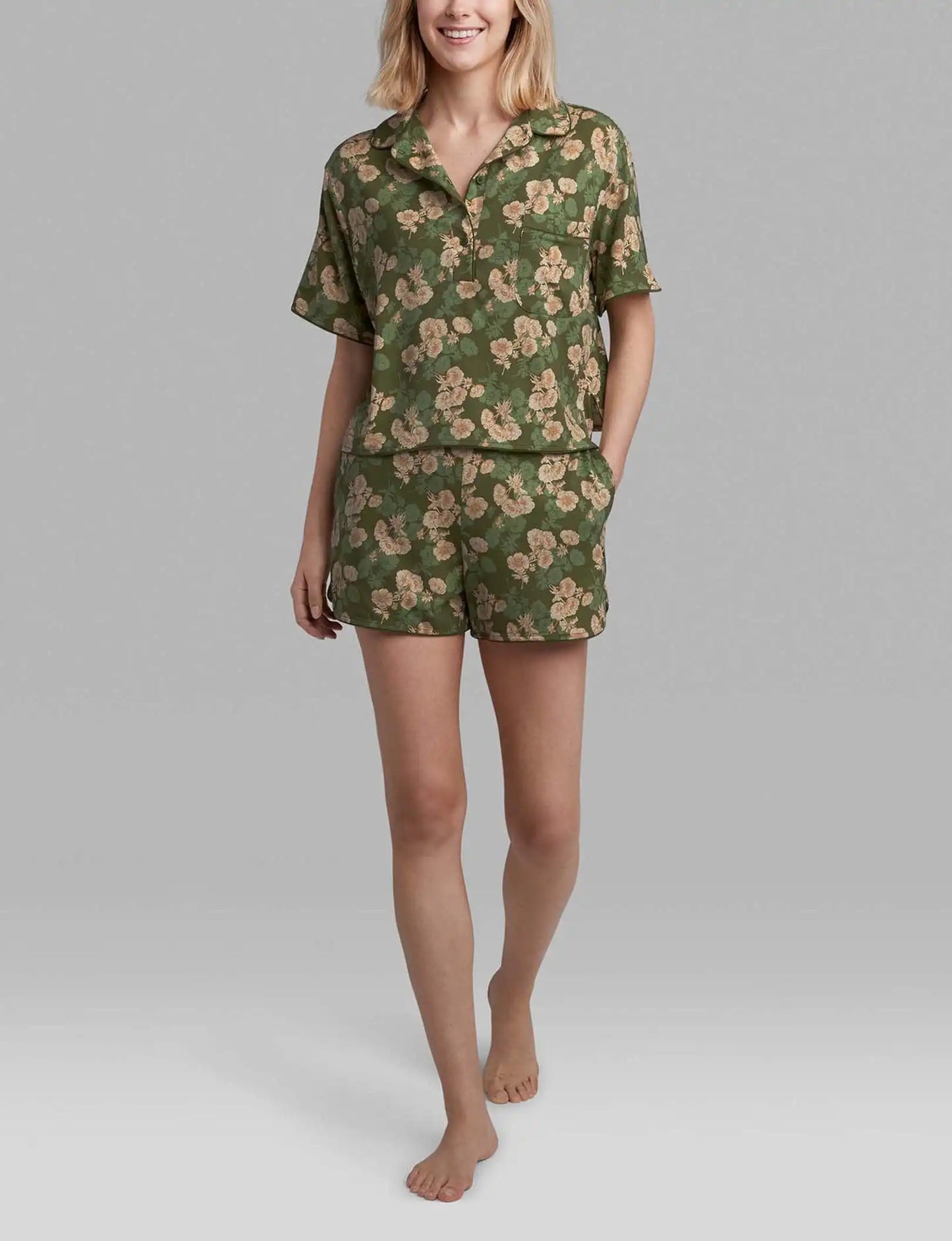 Women's Downtime Pullover Pajama Top & Short Set