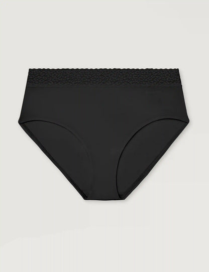 Women's Second Skin High Rise Brief, Lace Waist