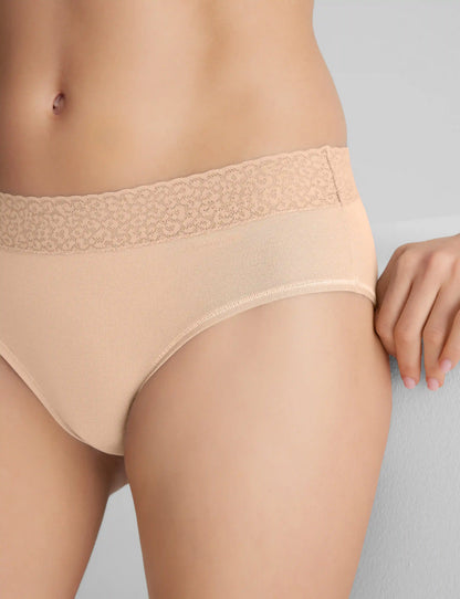 Women's Second Skin Brief, Lace Waist