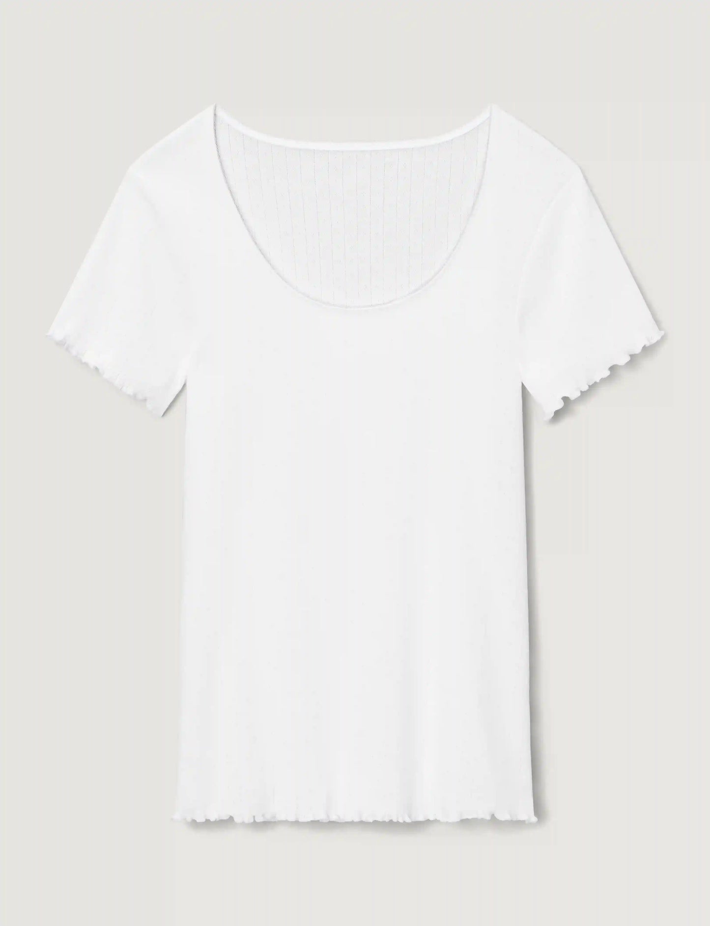 Women's Cotton Pointelle Rib Tee