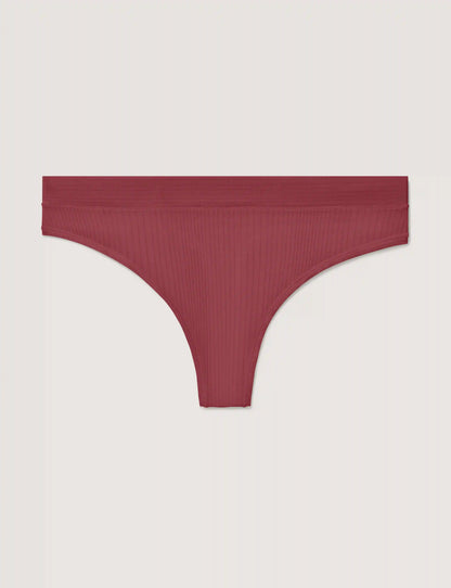Women's Second Skin Luxe Rib Thong