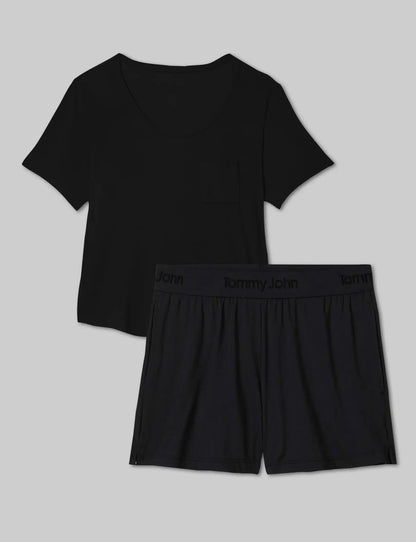 Women's Second Skin Sleep Pocket Tee & Short Set