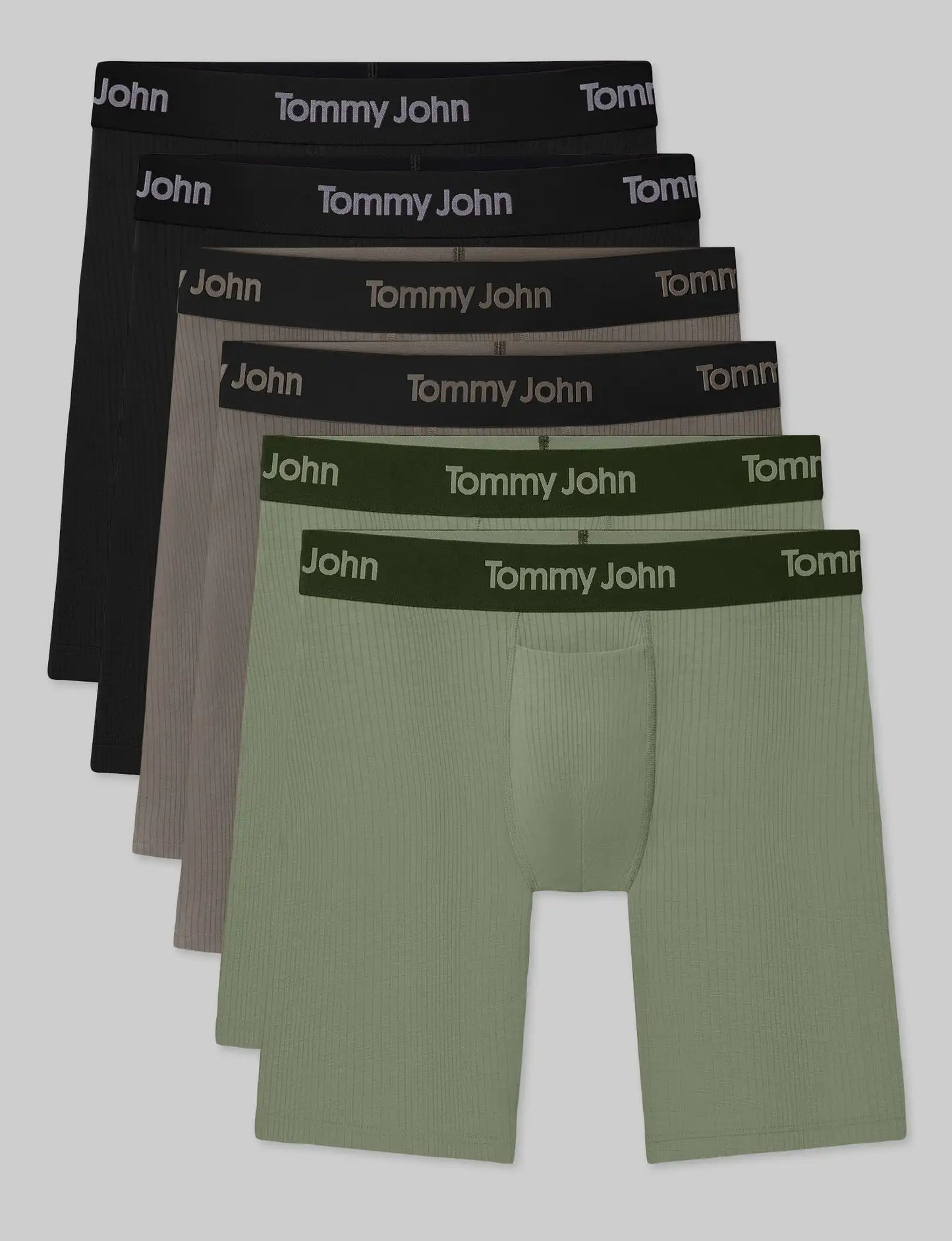Second Skin Luxe Rib Boxer Brief 8" (6-Pack)