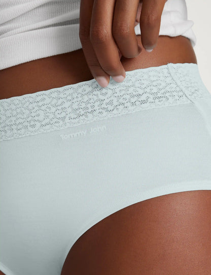 Women's Second Skin High Rise Brief, Lace Waist