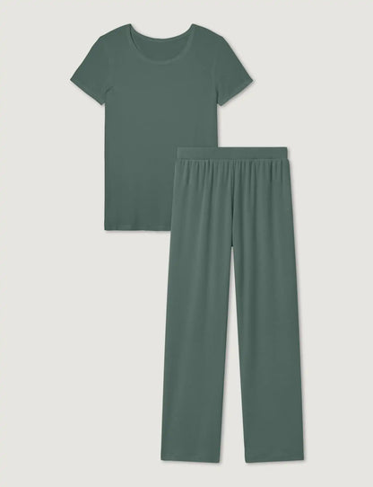 Women's Micro Rib Tee & Pant Set