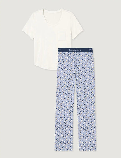Women's Second Skin Sleep Pocket Tee & Pant Set