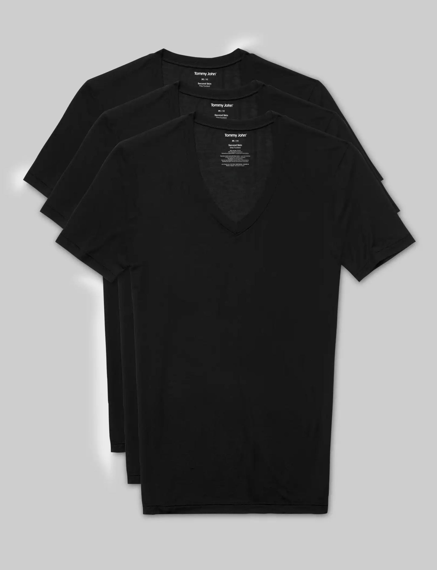 Second Skin Deep V-Neck Stay-Tucked Undershirt (3-Pack)