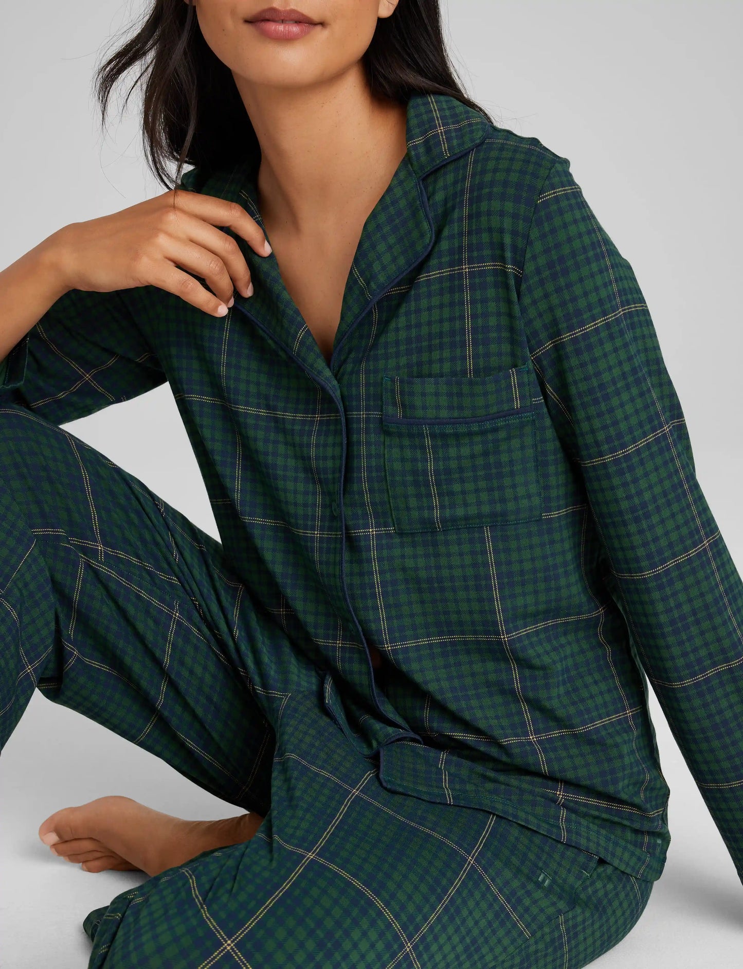 Women's Downtime Long Sleeve Pajama Top & Pant Set