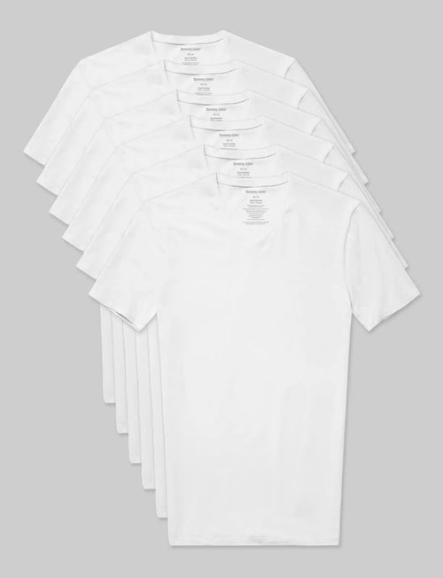 Cool Cotton High V-Neck Stay-Tucked Undershirt (6-Pack)